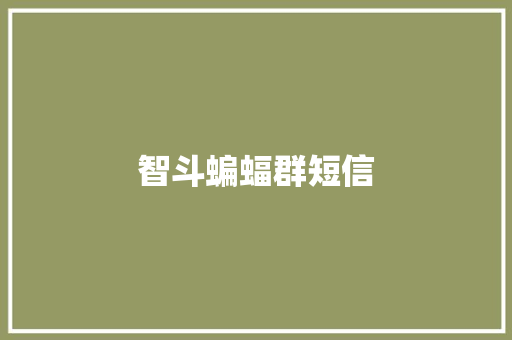 智斗蝙蝠群短信