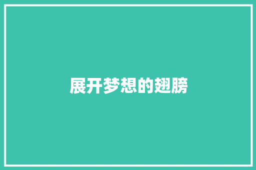 展开梦想的翅膀