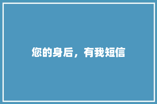 您的身后，有我短信