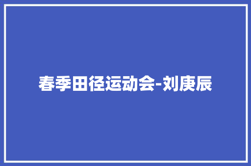 春季田径运动会-刘庚辰