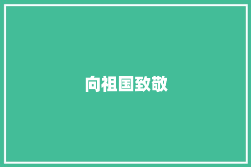 向祖国致敬