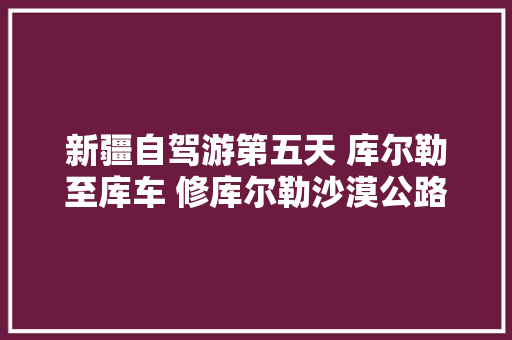 新疆自驾游第五天 库尔勒至库车 修库尔勒沙漠公路 塔里木胡杨林公园