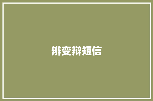 辨变辩短信