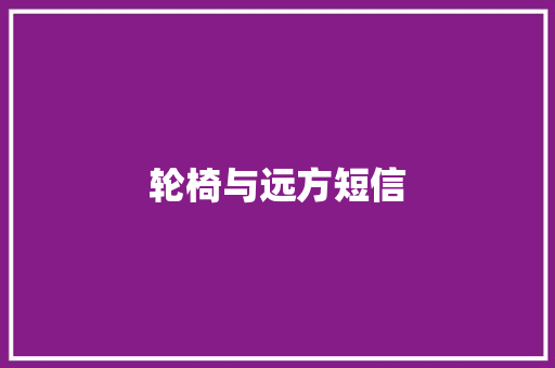 轮椅与远方短信