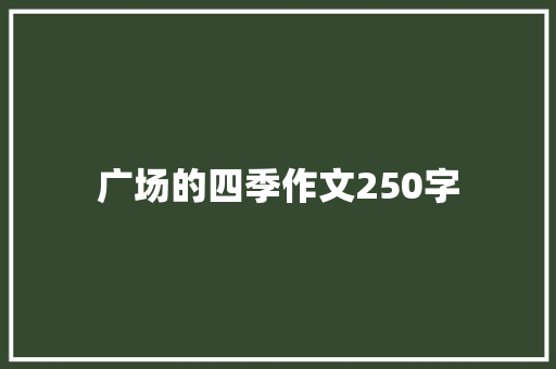 广场的四季作文250字