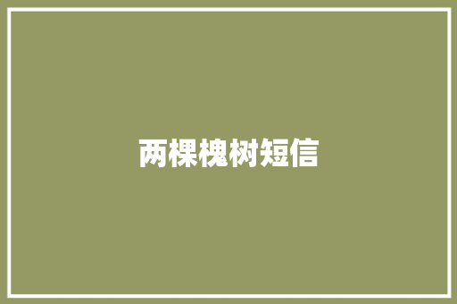 两棵槐树短信