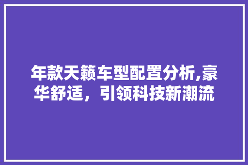 年款天籁车型配置分析,豪华舒适，引领科技新潮流