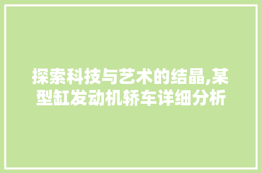 探索科技与艺术的结晶,某型缸发动机轿车详细分析 汽车知识