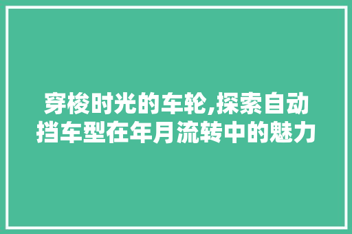 穿梭时光的车轮,探索自动挡车型在年月流转中的魅力 汽车知识