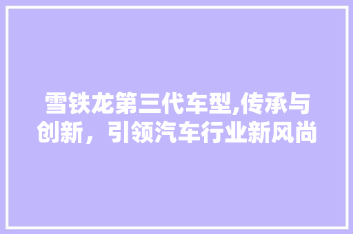 雪铁龙第三代车型,传承与创新，引领汽车行业新风尚