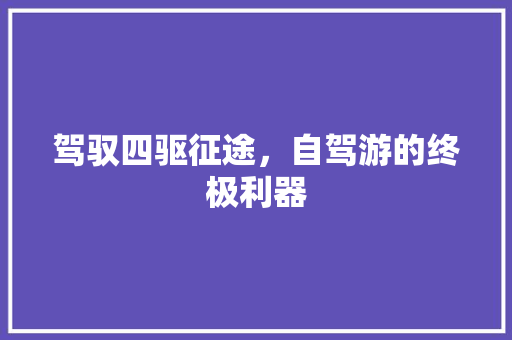 驾驭四驱征途，自驾游的终极利器