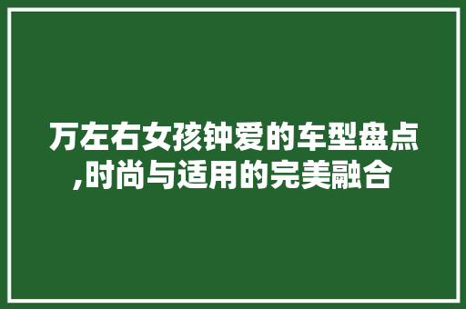 万左右女孩钟爱的车型盘点,时尚与适用的完美融合