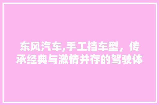 东风汽车,手工挡车型，传承经典与激情并存的驾驶体验 汽车知识