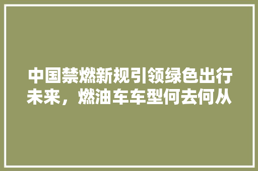 中国禁燃新规引领绿色出行未来，燃油车车型何去何从 汽车知识