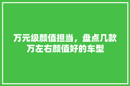 万元级颜值担当，盘点几款万左右颜值好的车型