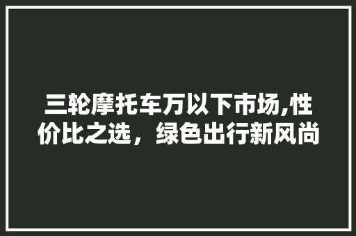 三轮摩托车万以下市场,性价比之选，绿色出行新风尚 汽车知识