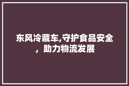 东风冷藏车,守护食品安全，助力物流发展