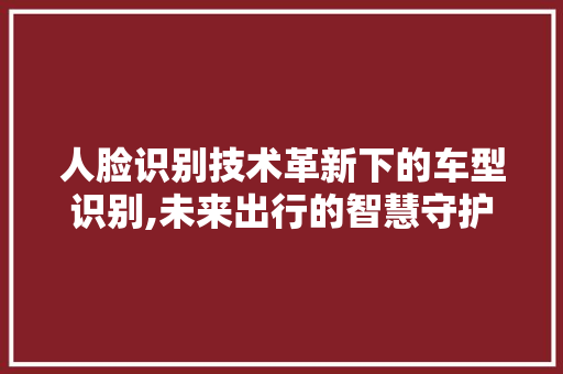 人脸识别技术革新下的车型识别,未来出行的智慧守护者