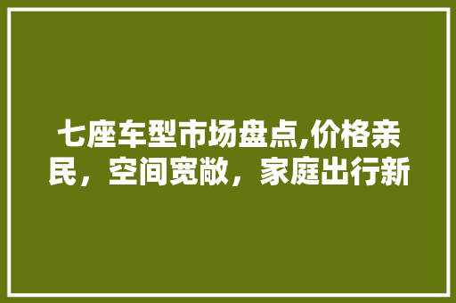七座车型市场盘点,价格亲民，空间宽敞，家庭出行新选择 汽车知识