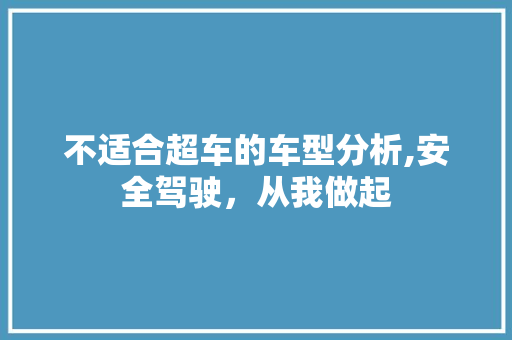 不适合超车的车型分析,安全驾驶，从我做起