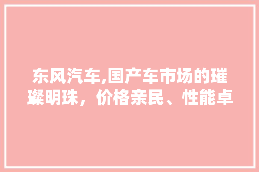 东风汽车,国产车市场的璀璨明珠，价格亲民、性能卓越