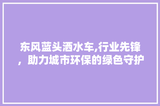 东风蓝头洒水车,行业先锋，助力城市环保的绿色守护者