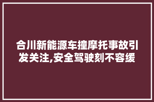 合川新能源车撞摩托事故引发关注,安全驾驶刻不容缓