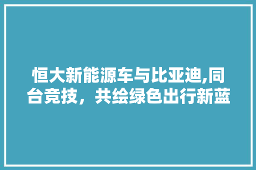 恒大新能源车与比亚迪,同台竞技，共绘绿色出行新蓝图