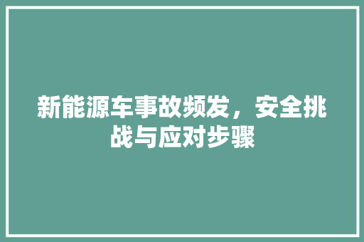 新能源车事故频发，安全挑战与应对步骤