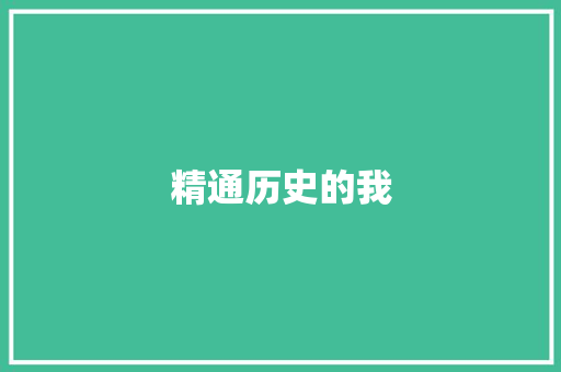 精通历史的我
