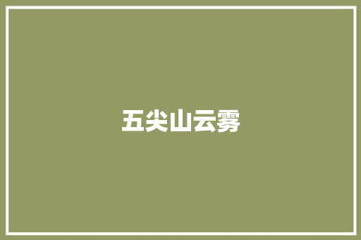 五尖山云雾