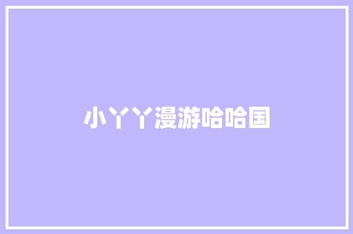 小丫丫漫游哈哈国