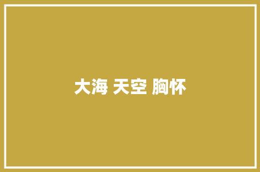 大海 天空 胸怀