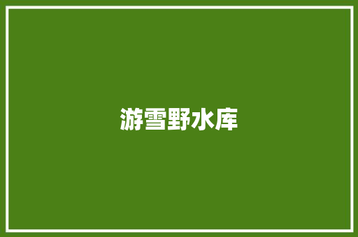 游雪野水库
