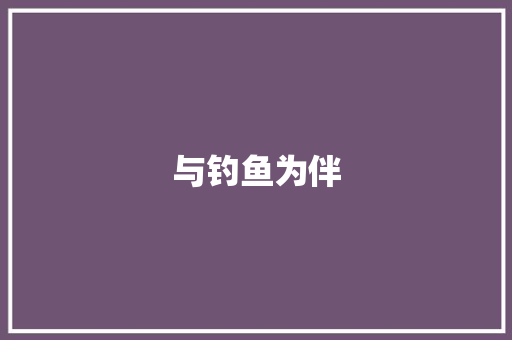 与钓鱼为伴