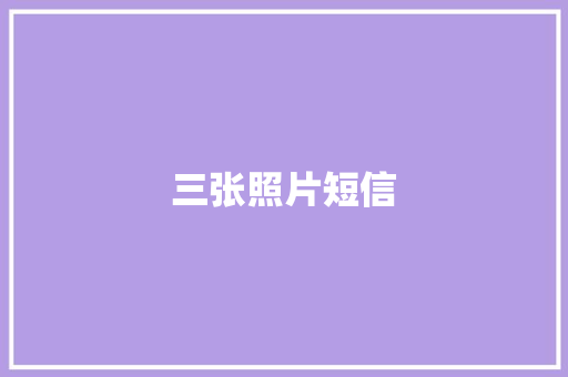 三张照片短信