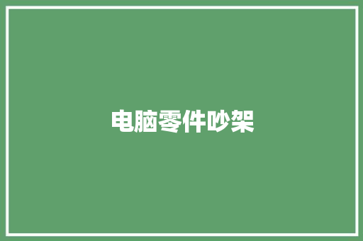 电脑零件吵架