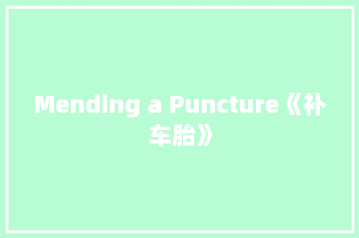 Mending a Puncture《补车胎》