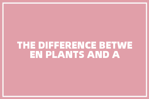 THE DIFFERENCE BETWEEN PLANTS AND A