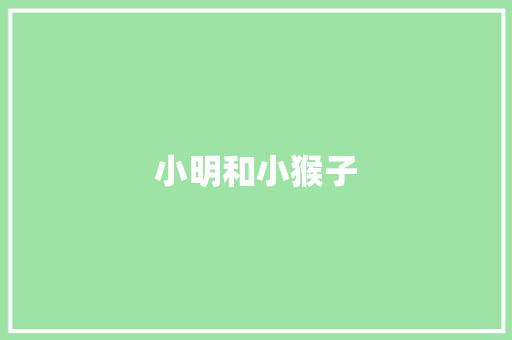 小明和小猴子
