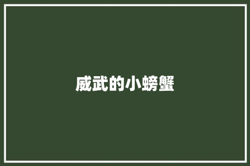 威武的小螃蟹