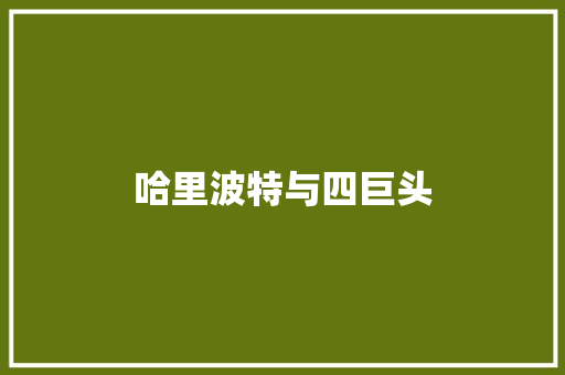 哈里波特与四巨头