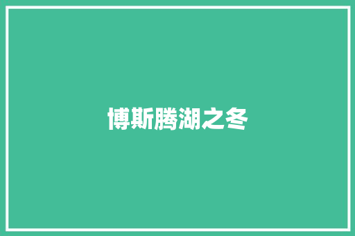 博斯腾湖之冬