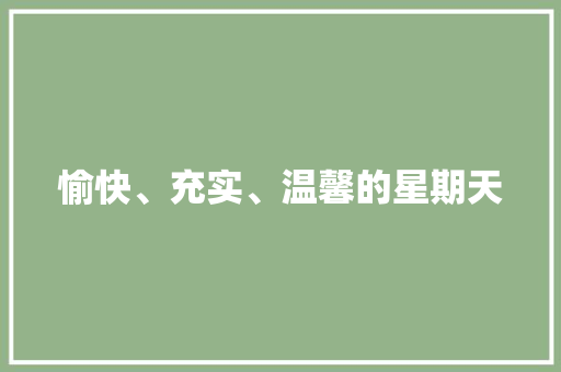 愉快、充实、温馨的星期天