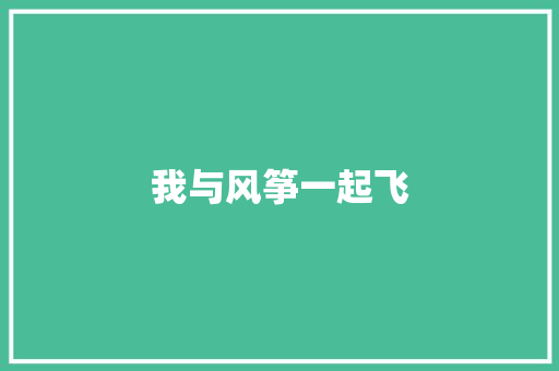 我与风筝一起飞