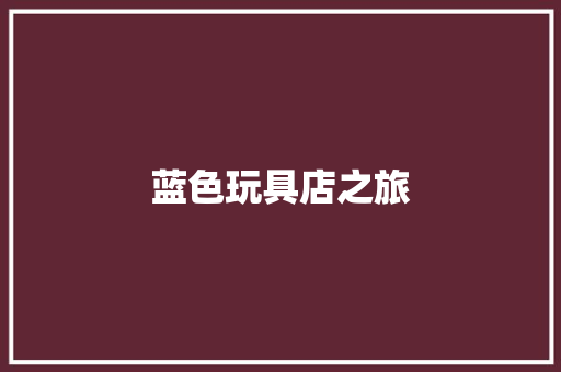 蓝色玩具店之旅