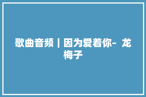 歌曲音频｜因为爱着你–  龙梅子