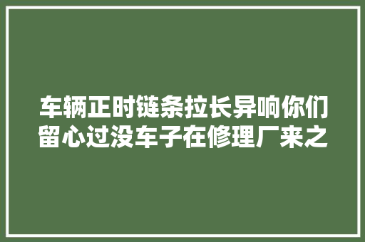 车辆正时链条拉长异响你们留心过没车子在修理厂来之前