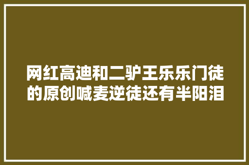 网红高迪和二驴王乐乐门徒的原创喊麦逆徒还有半阳泪洒直播间