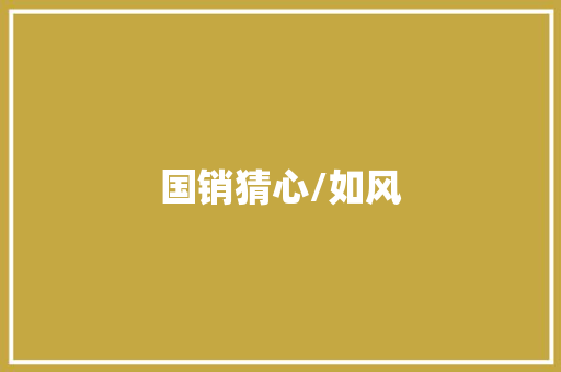 国销猜心/如风